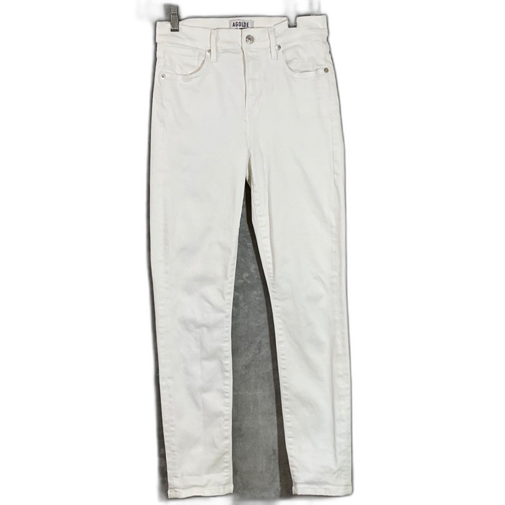 Agolde Premium Jeans Women’s  26 white Filter Free Skinny stretch mid rise USA